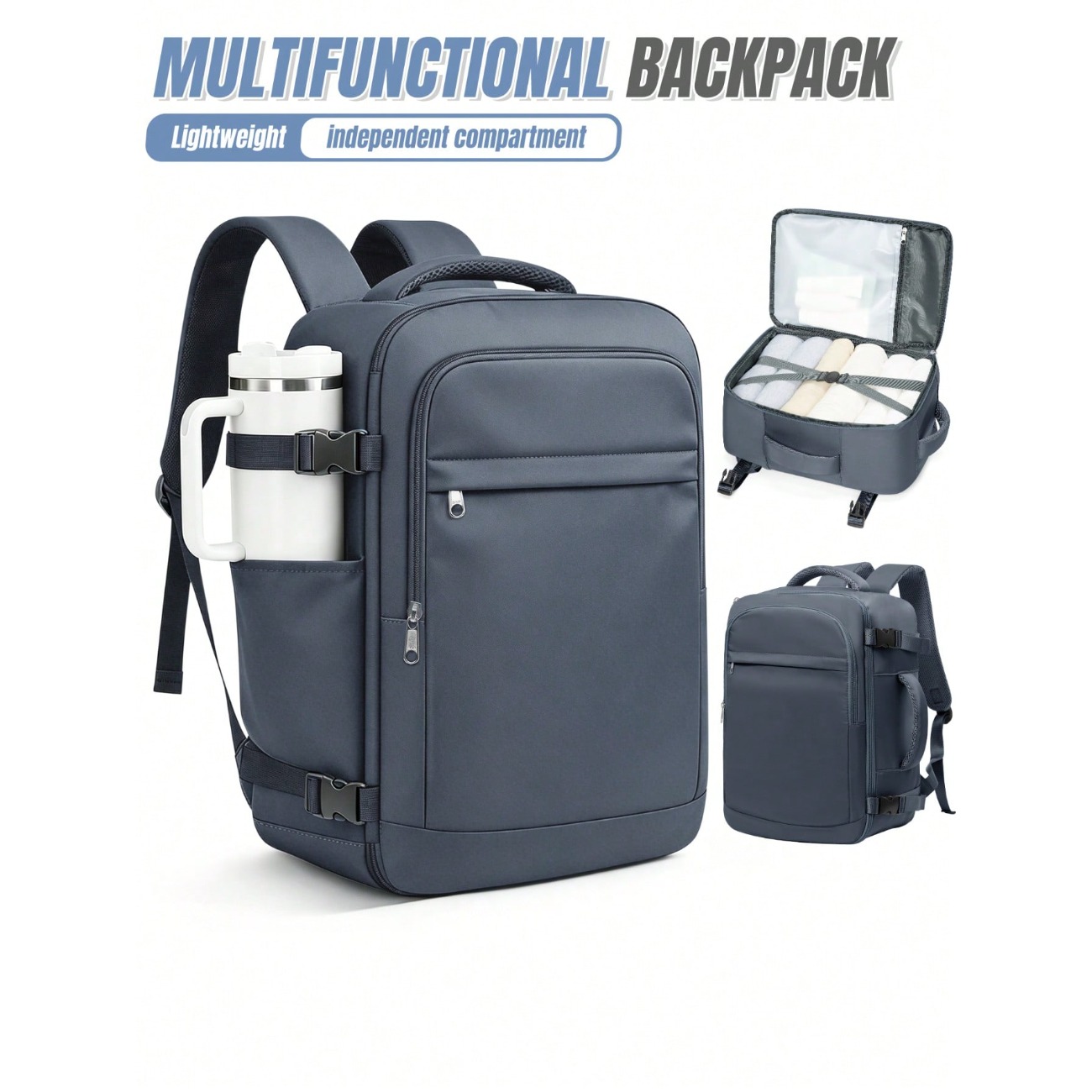 Laptop Backpack 15.6 - Lightweight Large Capacity Travel Backpack, Waterproof