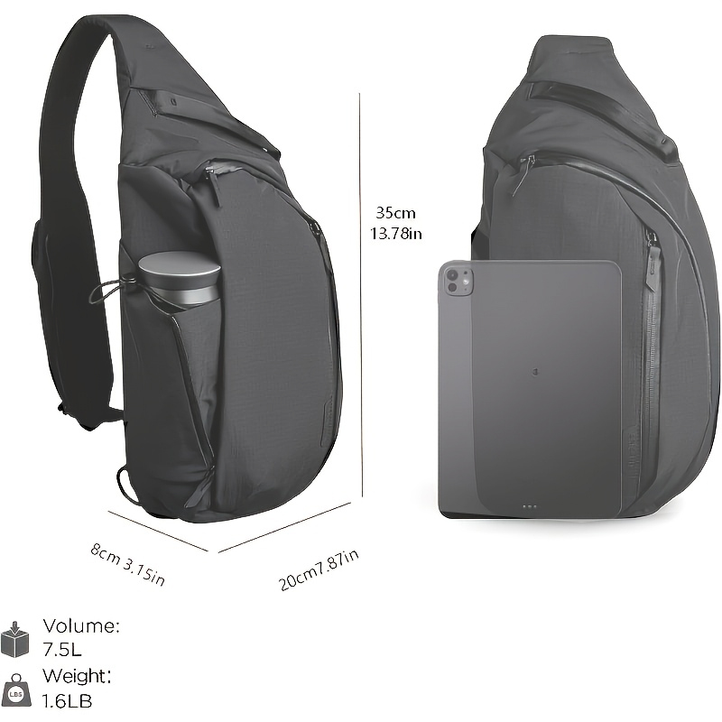 Right Shoulder Chest Bag 7.5L  - огляд і ціна Sling Backpack Shoulder